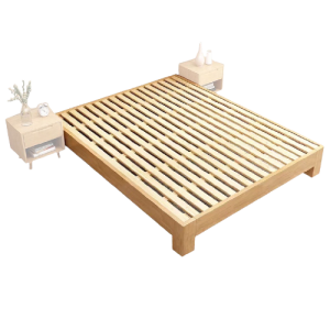 Elife rubber wood bed, minimalist style, model Bed A