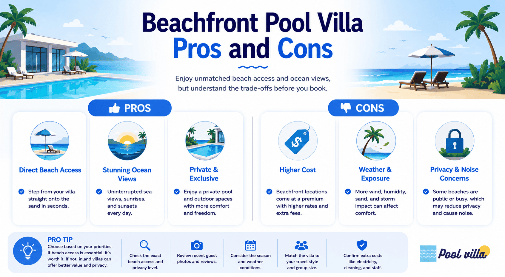 Beachfront Pool Villa Pros and Cons