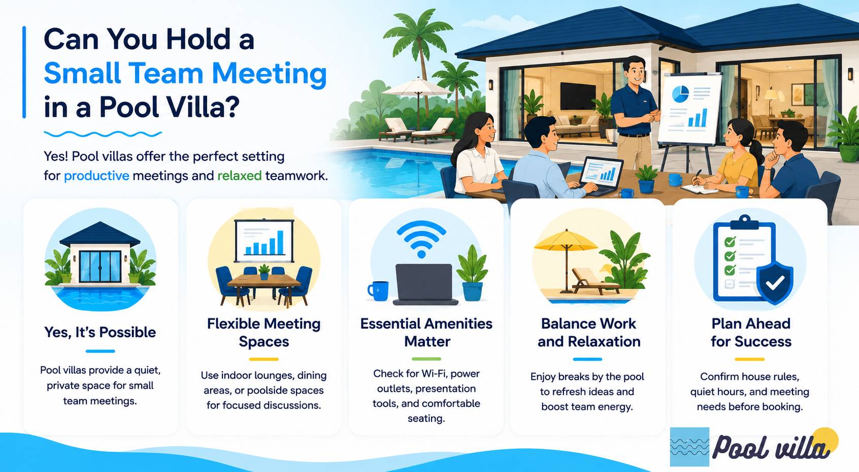 Can You Hold a Small Team Meeting in a Pool Villa / pool villa team meeting