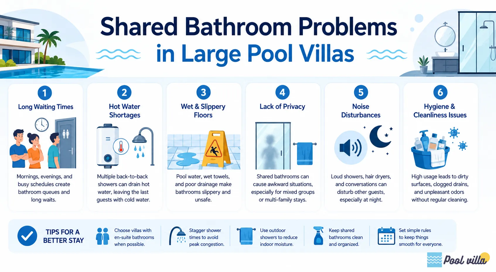 Shared Bathroom Problems in Pool Villas