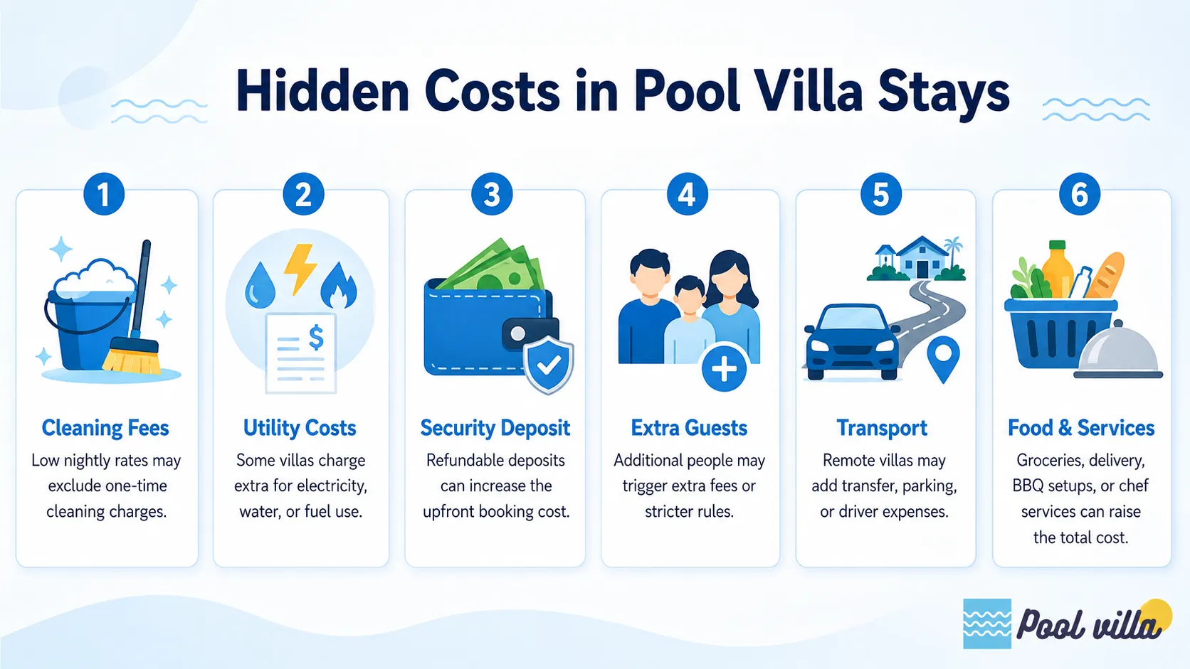 pool villa hidden costs