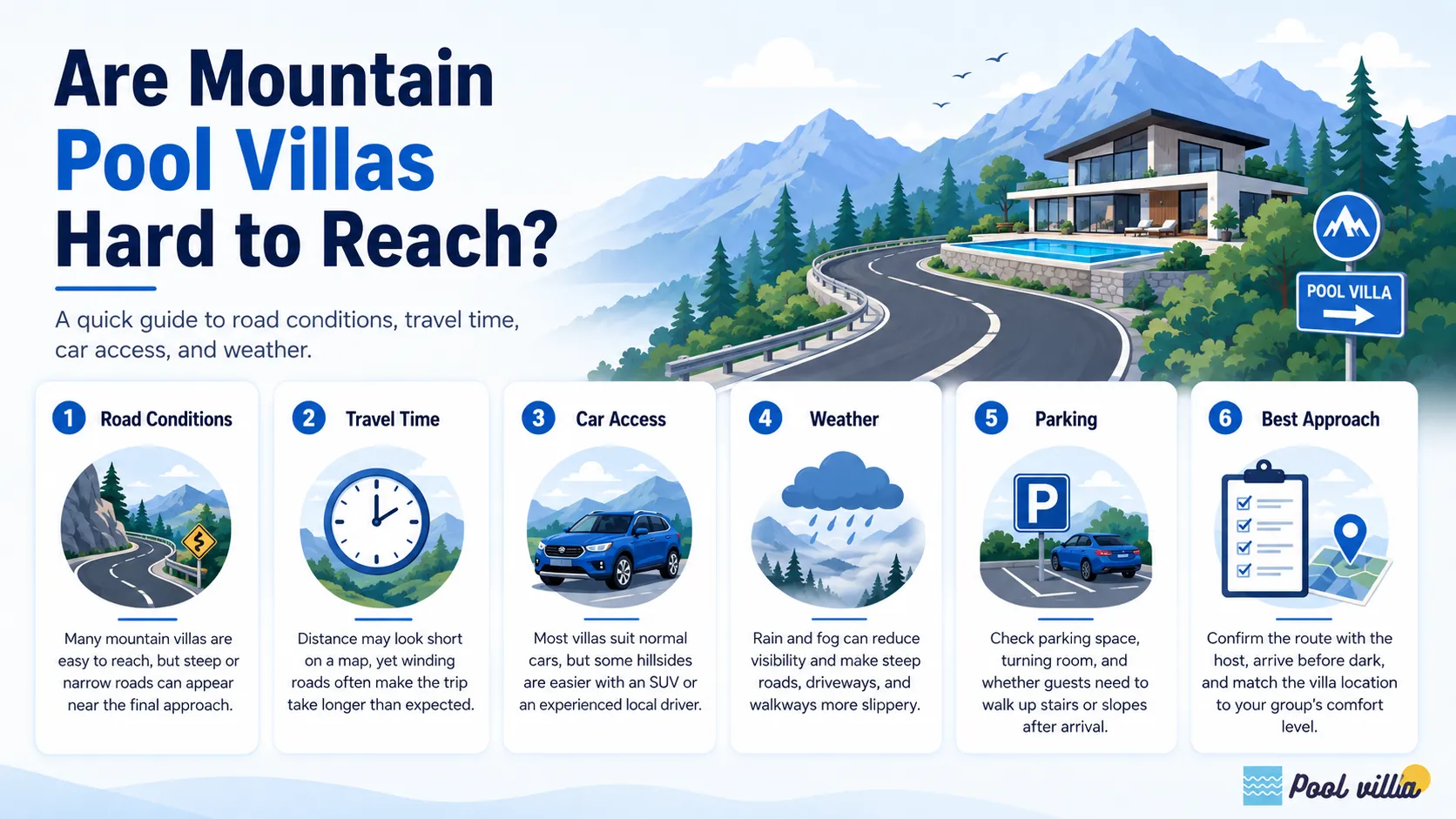 mountain pool villa access