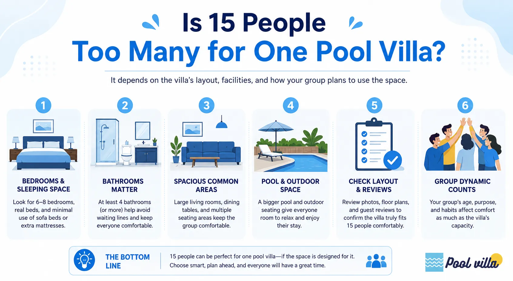 Is 15 People Too Many for One Pool Villa?