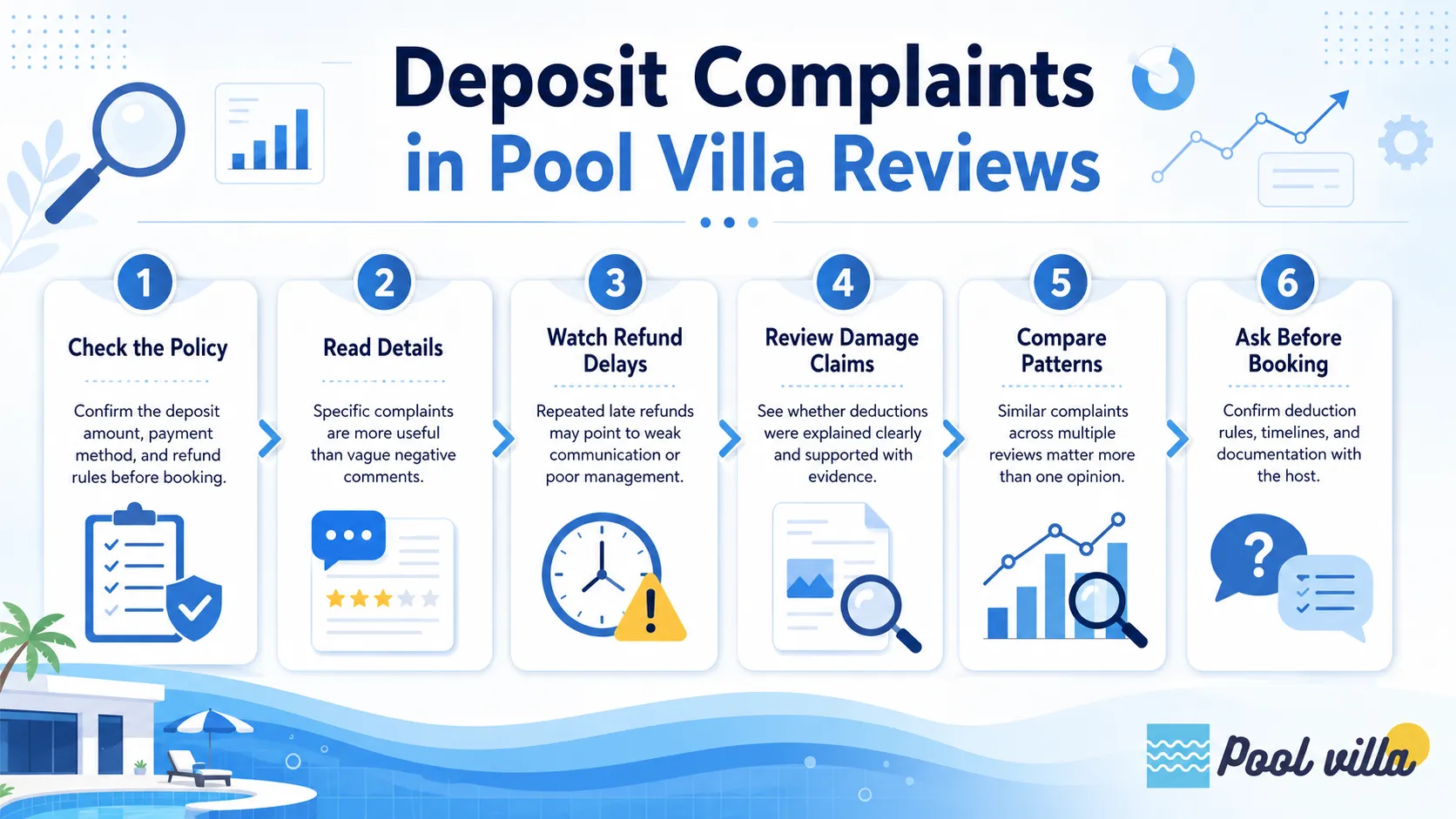 pool villa deposit complaints