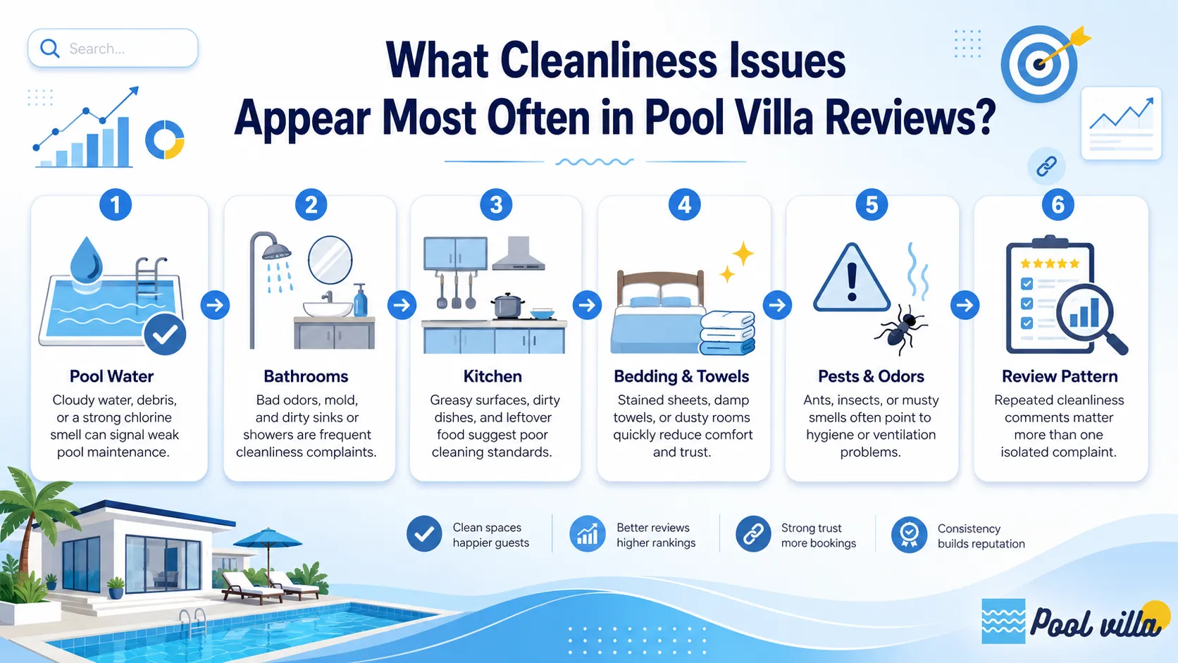 pool villa cleanliness issues