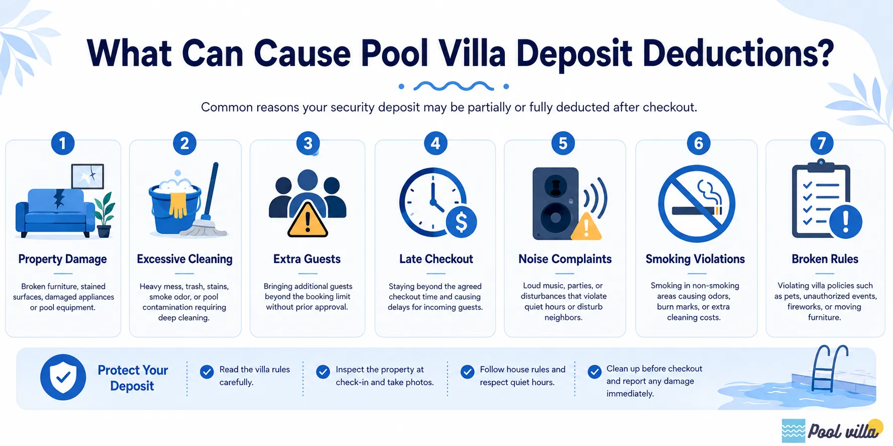 What Can Cause Pool Villa Deposit Deductions?
