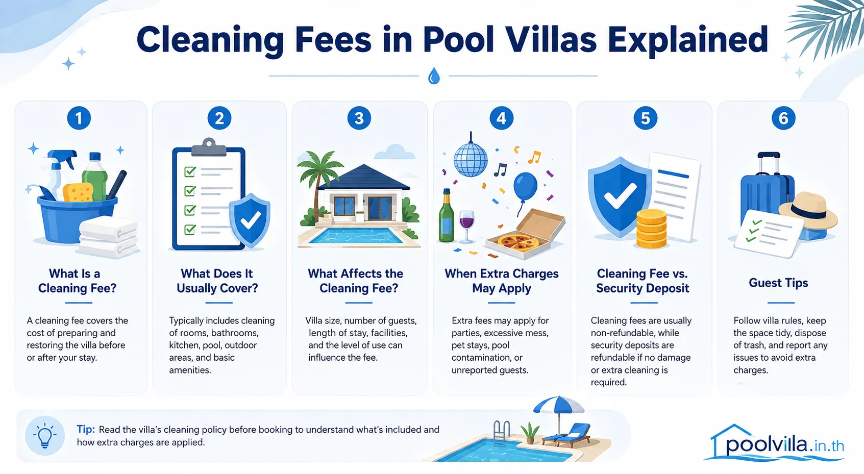 Cleaning Fees in Pool Villas Explained
