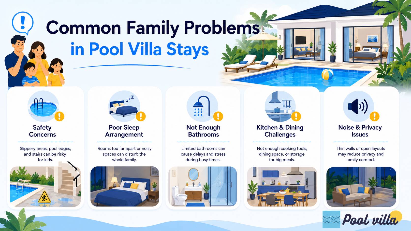 Common Family Problems in Pool Villa Stays / family pool villa problems