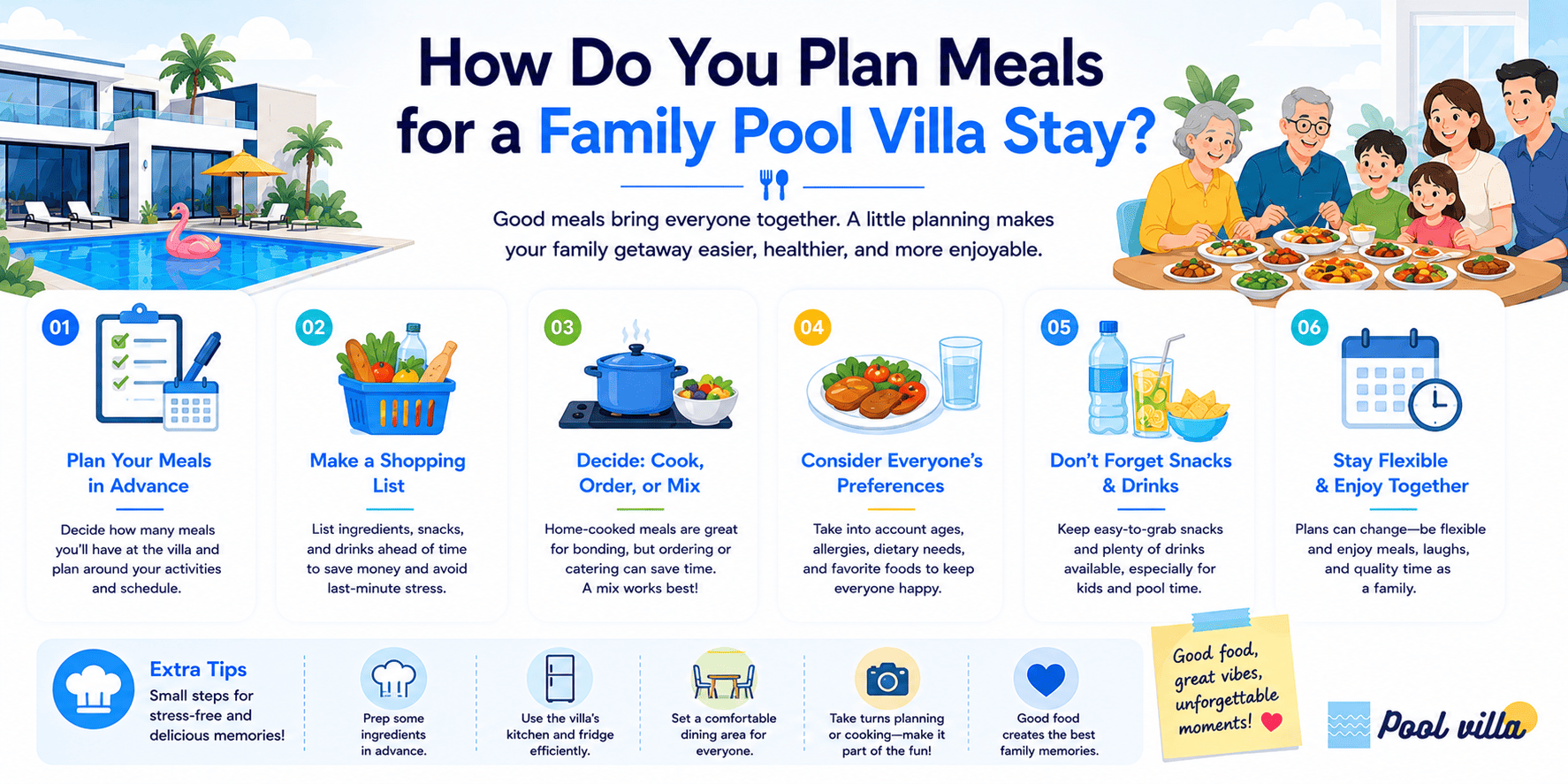 Family Pool Villa Meal Planning - Ultimate Tips for Stress-Free Family Dining