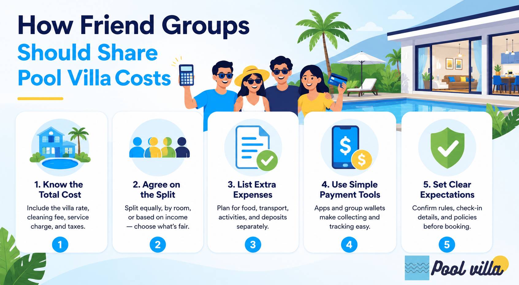 How Friend Groups Should Share Pool Villa Costs