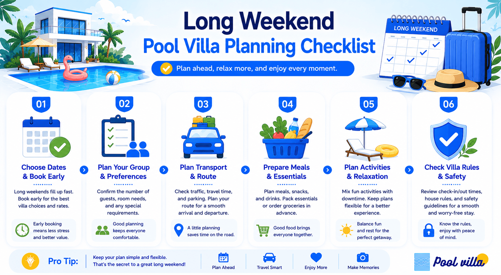 Long Weekend Pool Villa Checklist - Essential Tips for Stress-Free Getaways