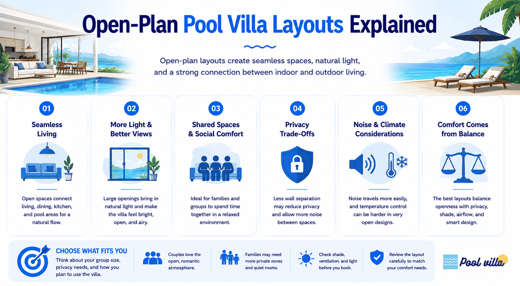 Open-Plan Pool Villa Layouts Explained