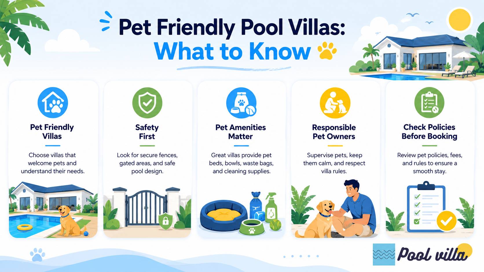 Pet Friendly Pool Villas: What to Know / pet friendly pool villa