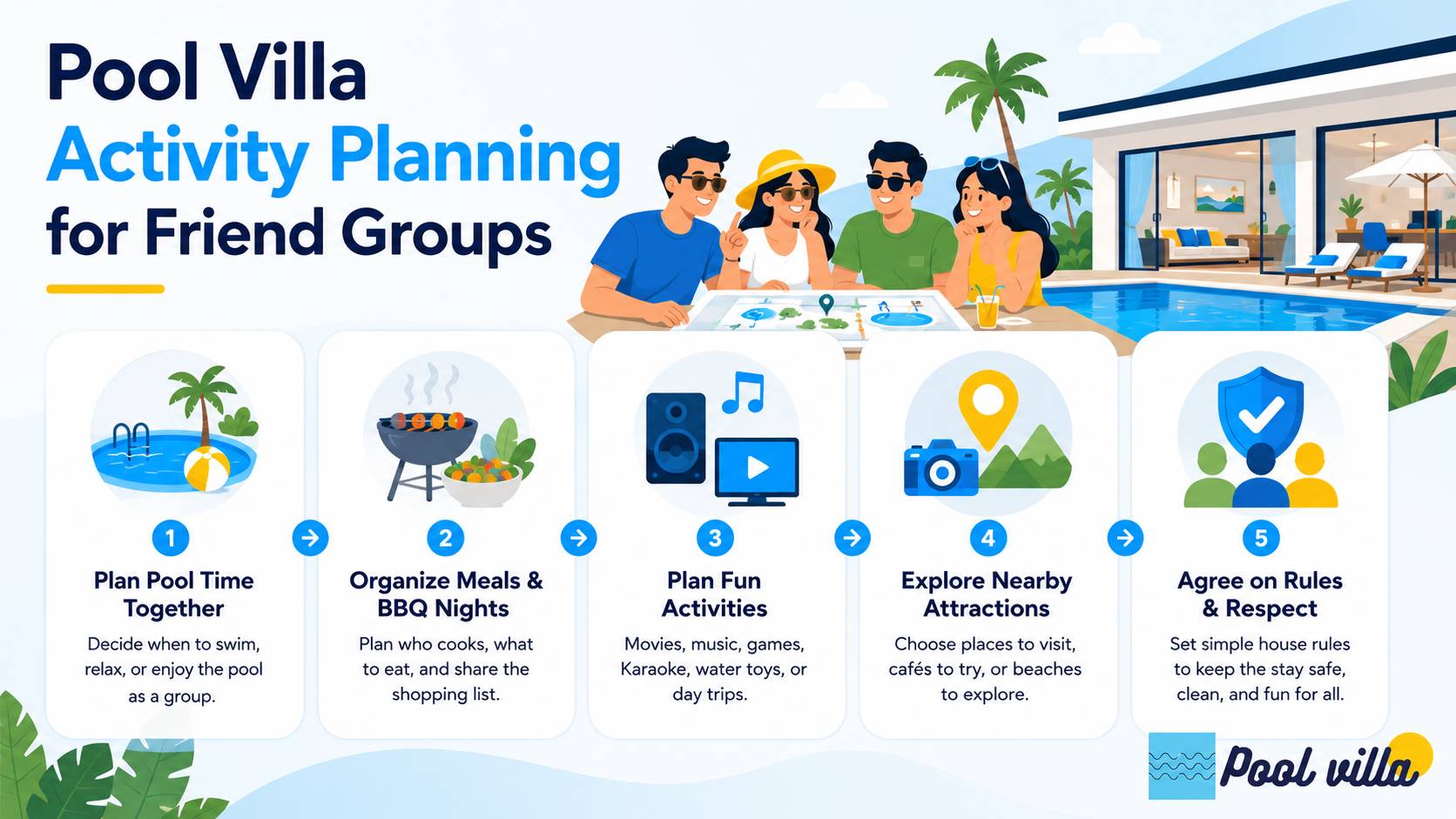 Pool Villa Activity Planning for Friend Groups / pool villa activities for friends