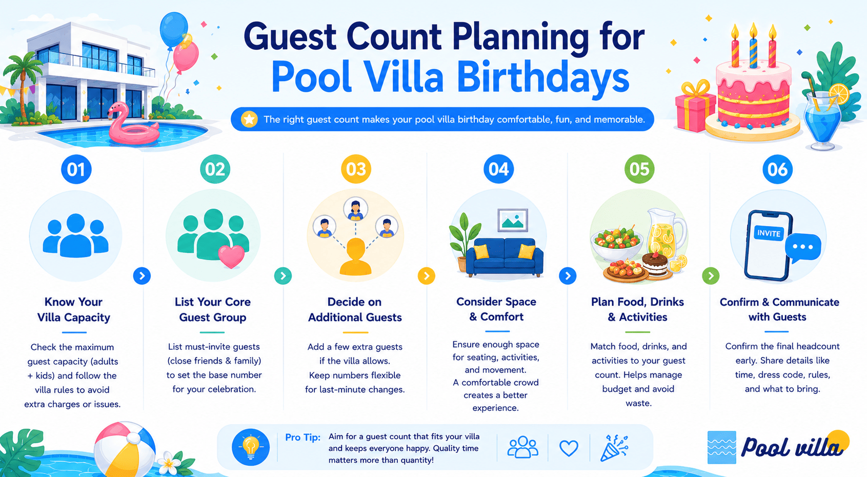 Pool Villa Birthday Guest Count - Essential Tips for Stress-Free Party Planning
