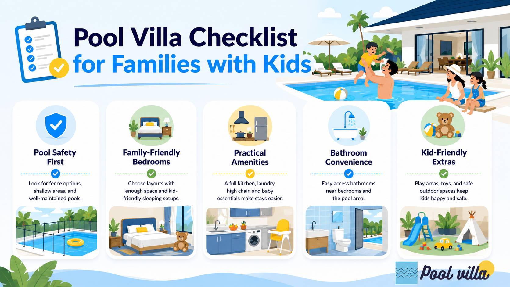 Pool Villa Checklist for Families with Kids / pool villa checklist for families