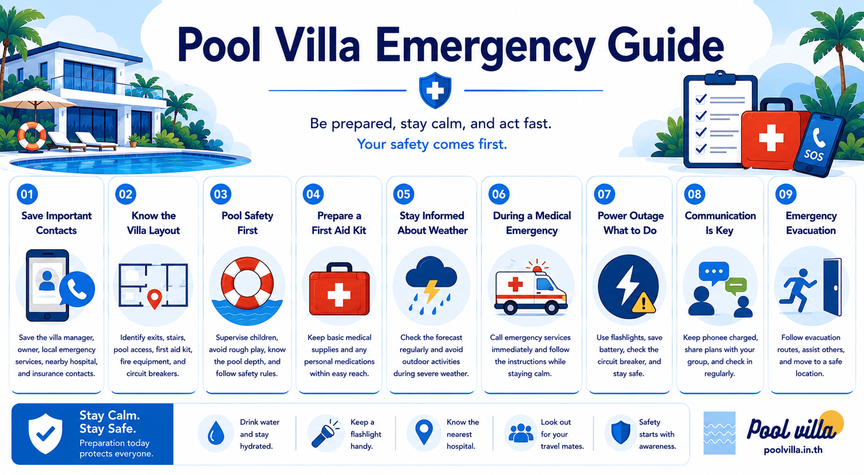 Pool Villa Emergency Guide - Safety and Preparation Tips