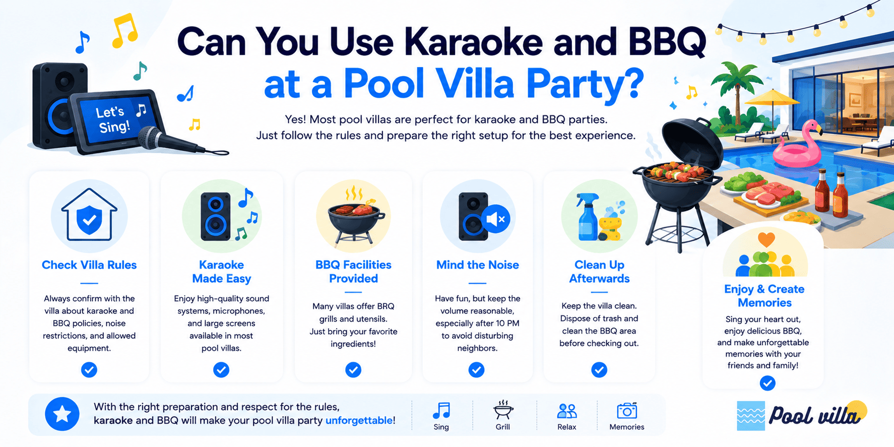 Pool Villa Karaoke BBQ Rules - Essential Truths Guests Must Know