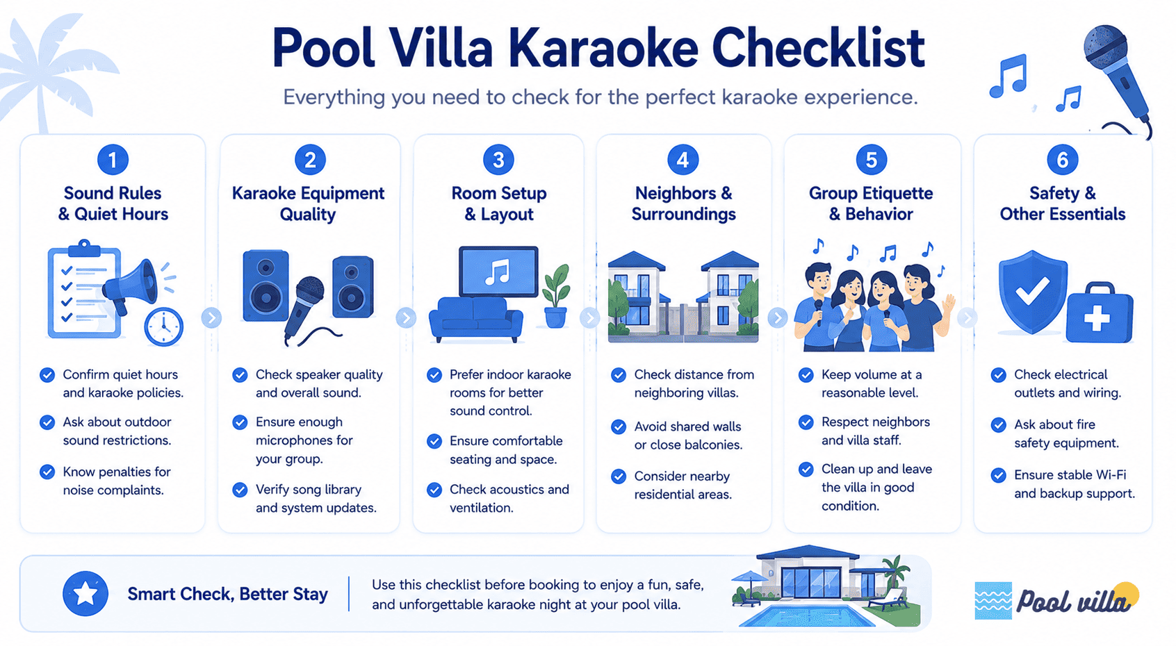 Pool Villa Karaoke Checklist