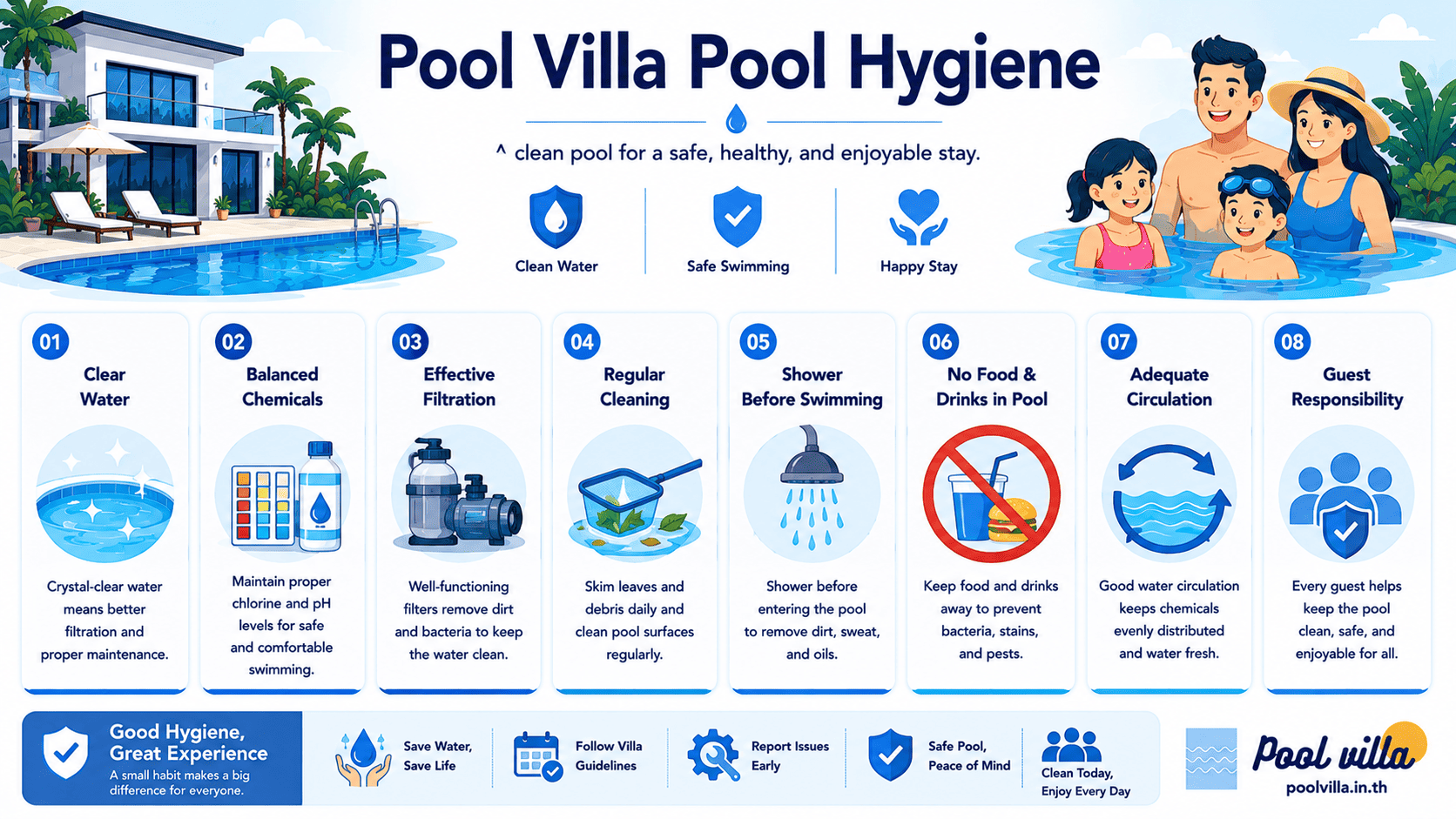 Pool Villa Pool Hygiene and Cleanliness Guide