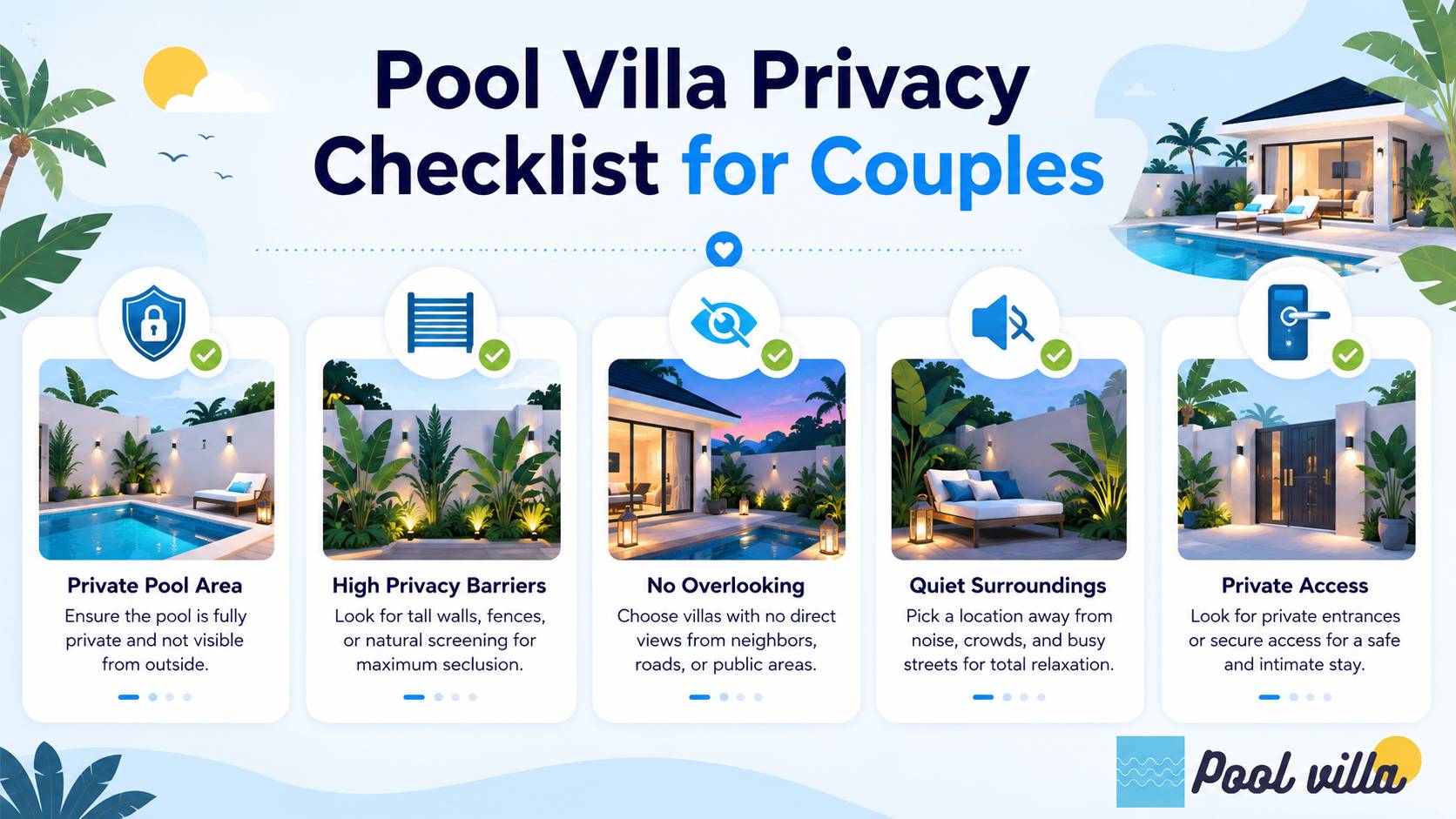 Pool Villa Privacy Checklist for Couples