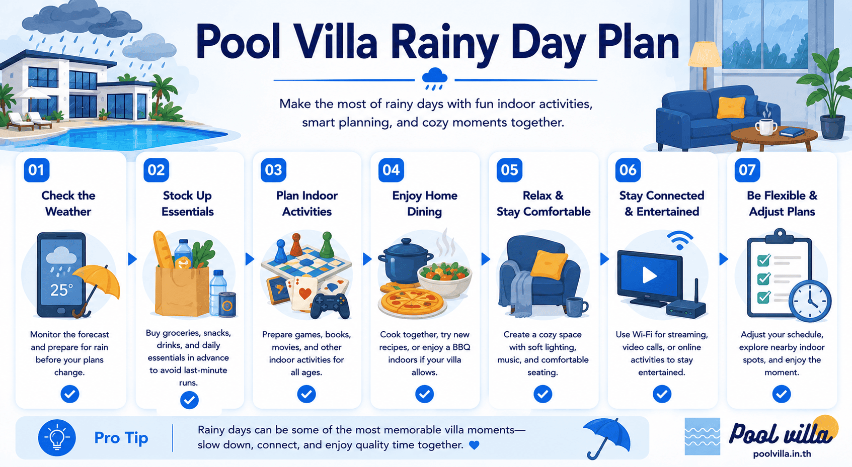 Pool Villa Rainy Day Plan - Indoor Activities and Backup Ideas