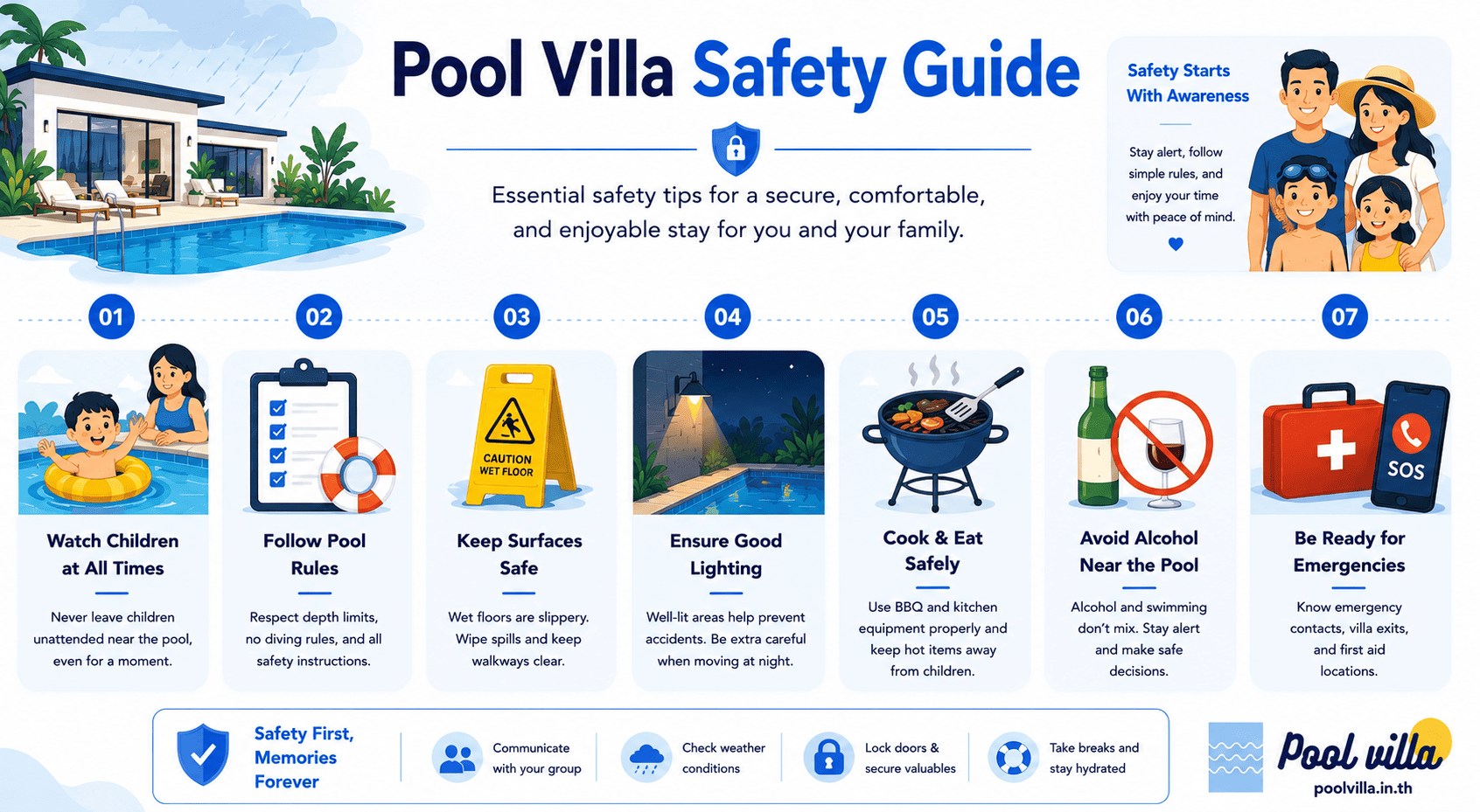 Pool Villa Safety Guide for Guests and Families