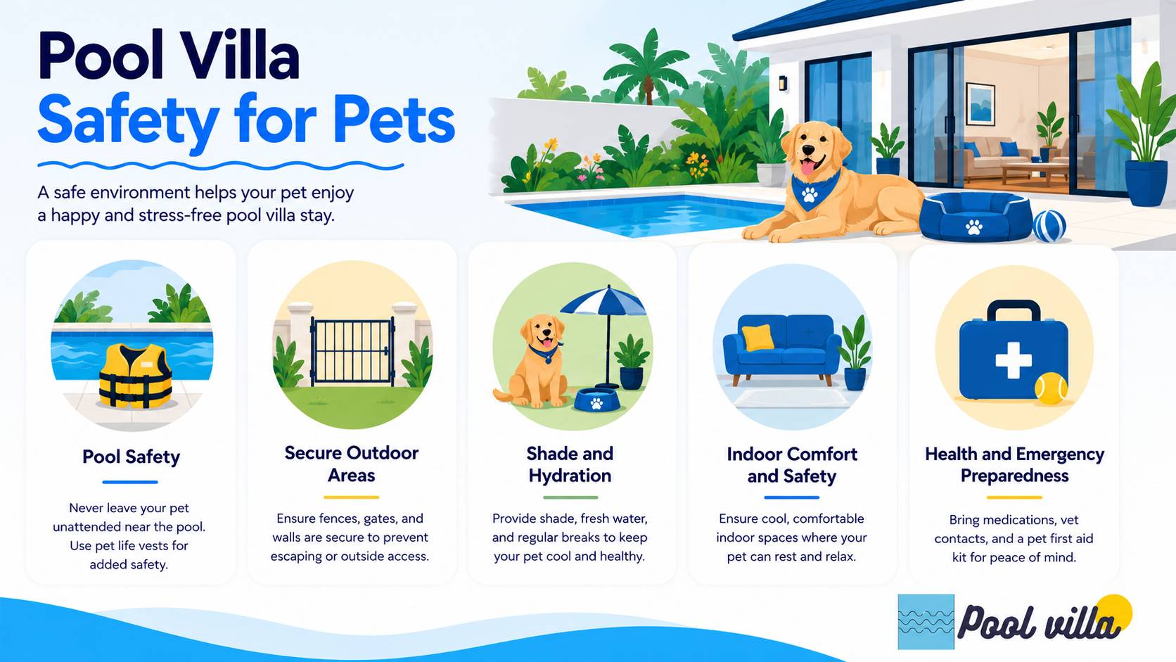 Pool Villa Safety for Pets / pool villa pet safety