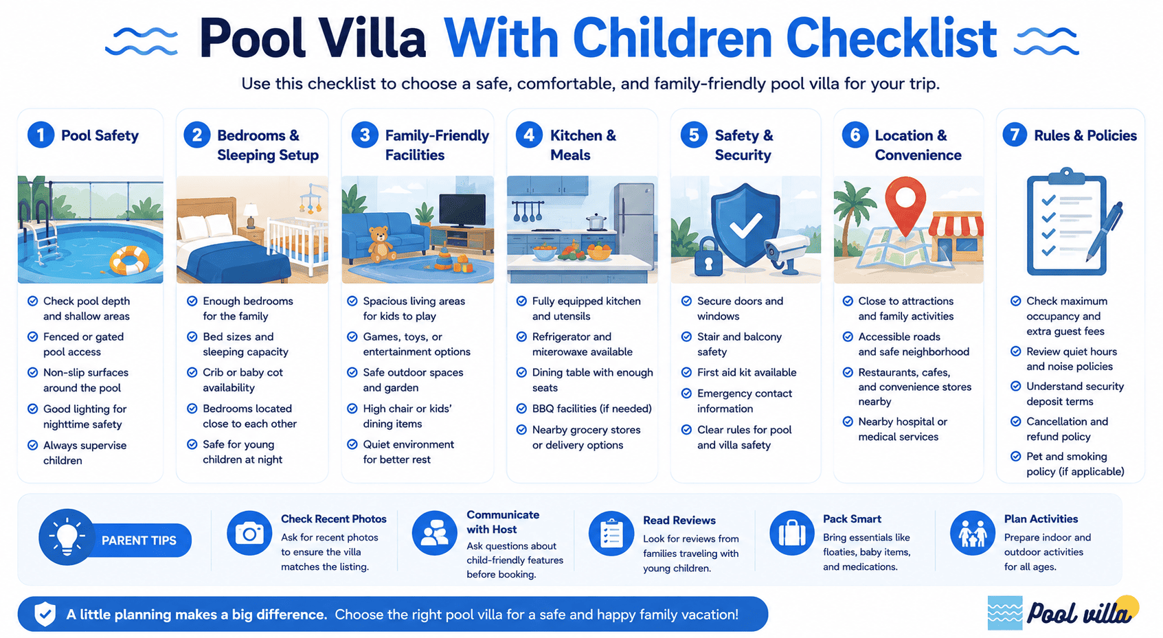 Pool Villa With Children Checklist for Parents