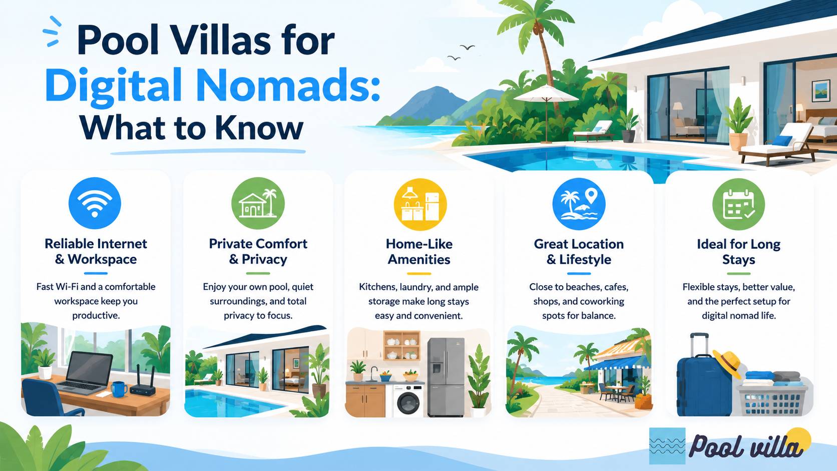 Pool Villas for Digital Nomads: What to Know / digital nomad villa