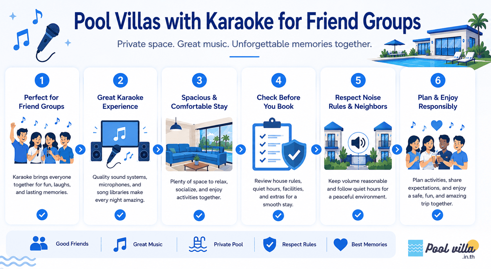 Pool Villa Karaoke Friends: Best Fun Group Escape