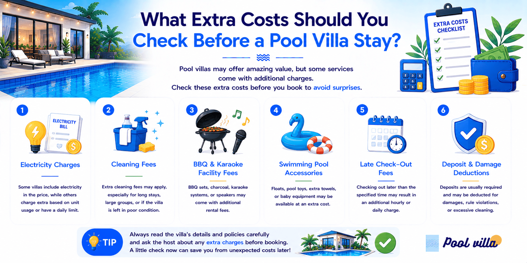 Pool villa extra costs to check - Poolvilla in Thailand