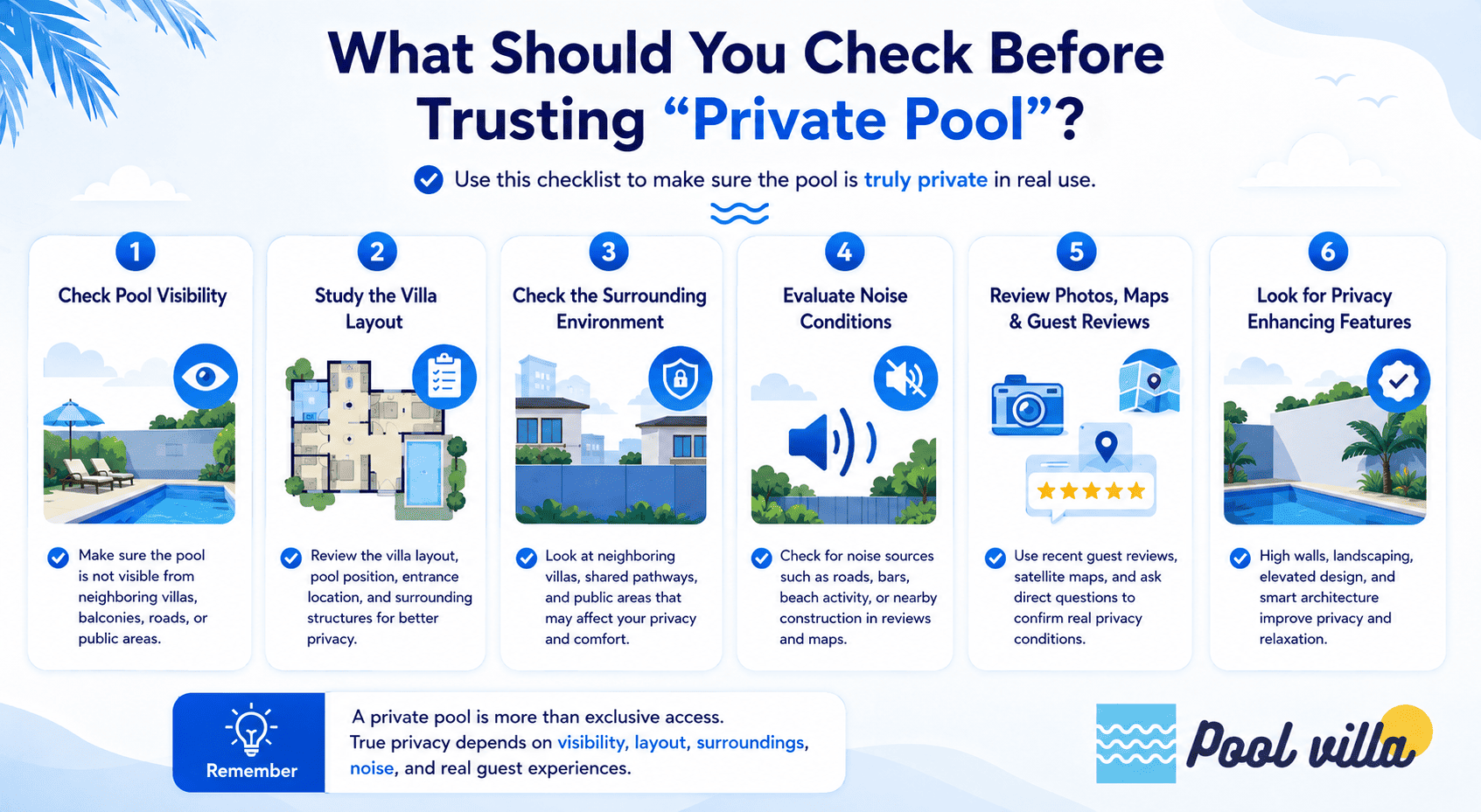 Private Pool Villa Checklist - Smart Booking Guide