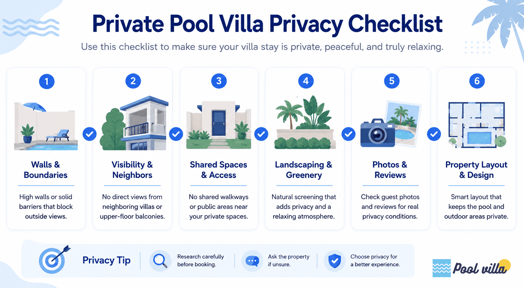 Private Pool Villa Privacy Checklist