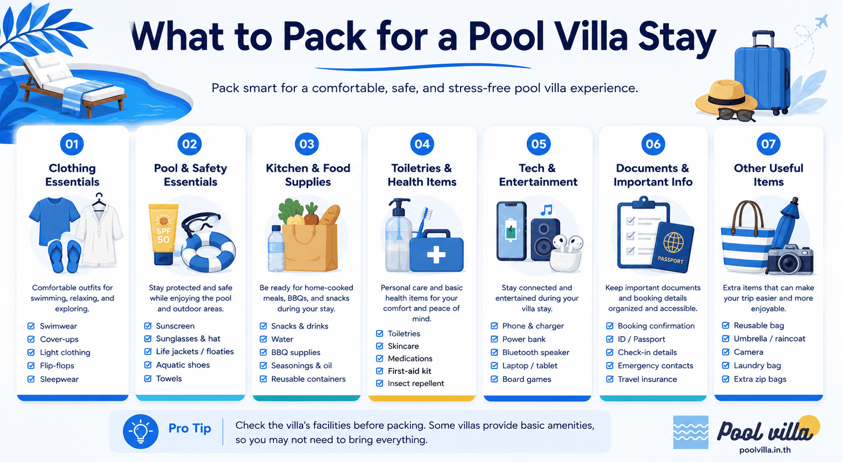 What to Pack for a Pool Villa Stay